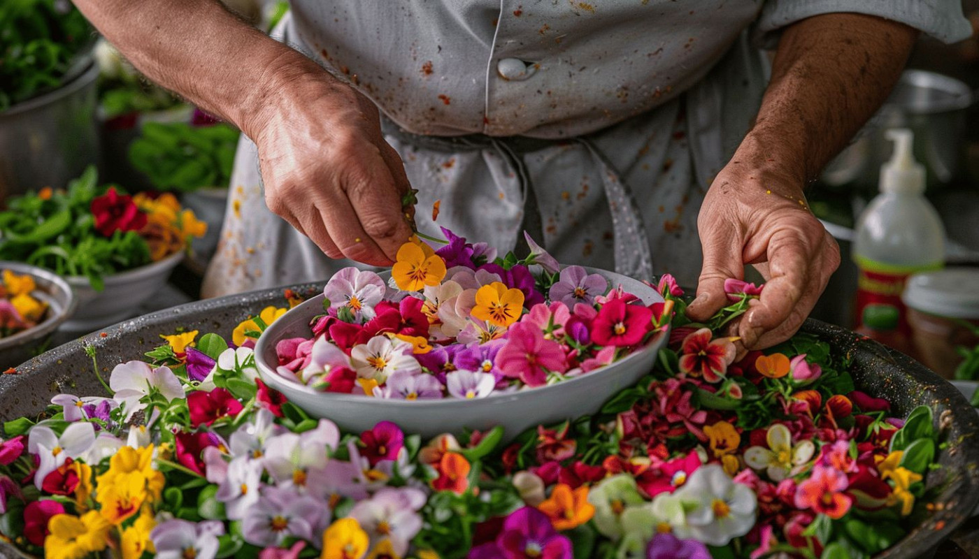 L’art de cuisiner avec des fleurs comestibles